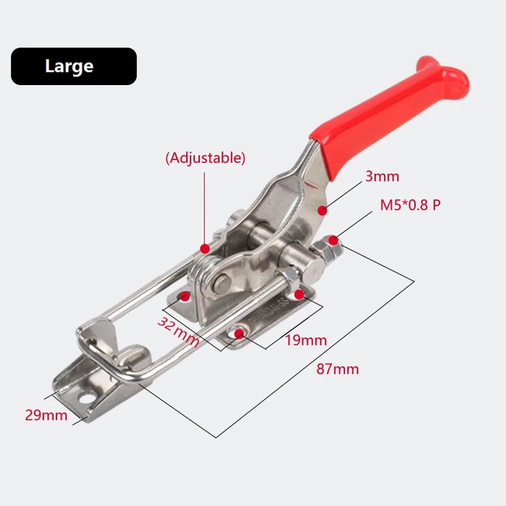 8Pack Pull Latch Clamp Latch 360Lbs Capacity Adjustable Quick Release Draw  Latch for Door Latch Hook Toggle Clamp