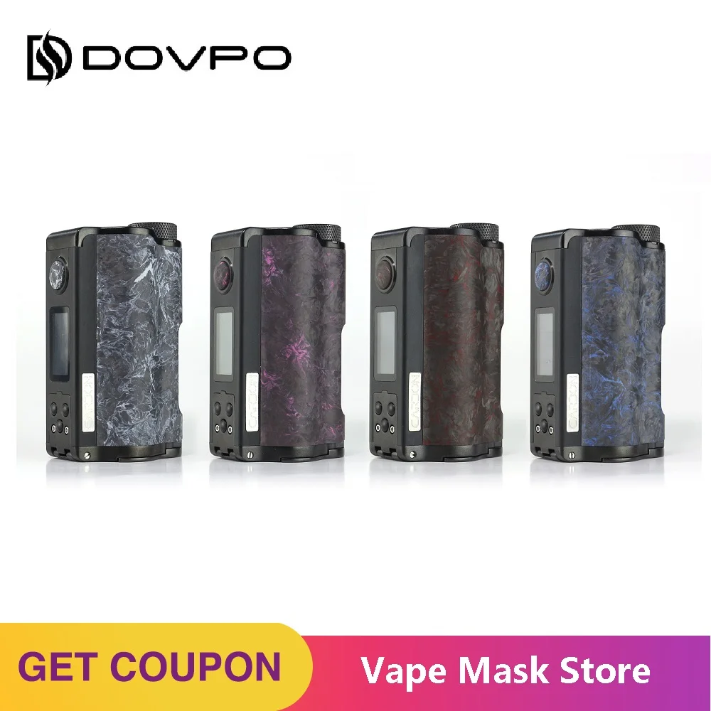 

NEW Original DOVPO Topside Dual Carbon Squonk Mod with YIHI Chip Power by dual 18650 Battery Max 200W Output E-cig Mod Vs Drag 2