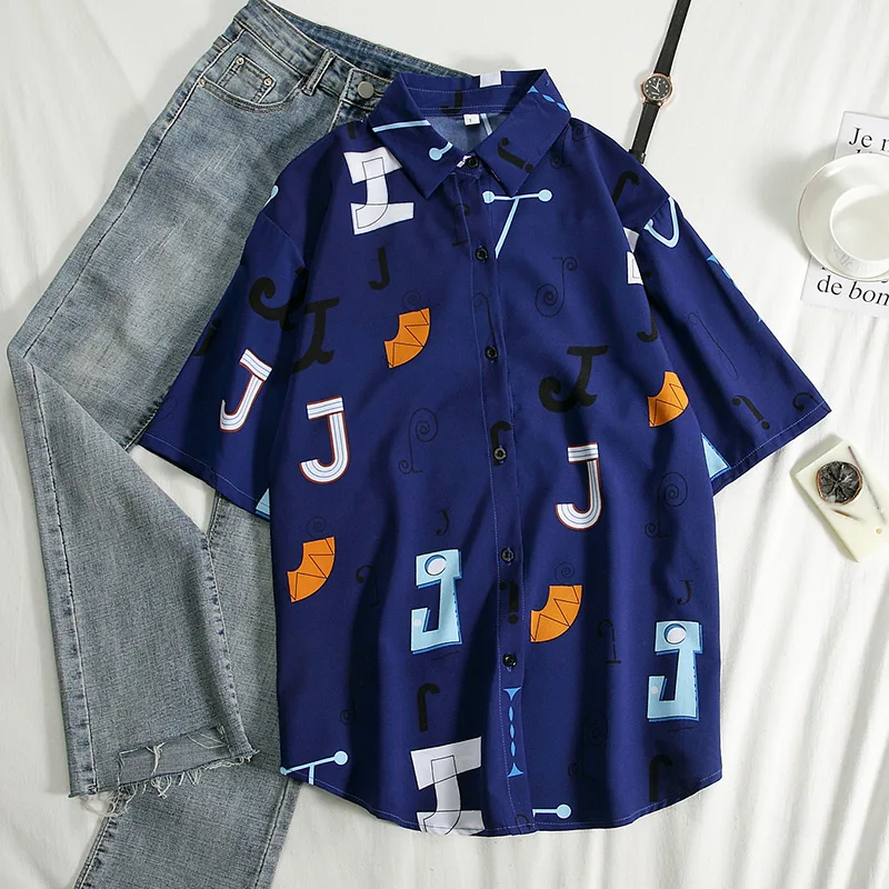 2020 Summer Women Blouses Short Sleeve White Shirt Women Casual Shirts Ladies Korean Tops Letter Print Blouse Plus Size 2XL
