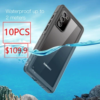 

10PCS Wholesale Note 20 Ultra Diving Waterproof Case IP68 2M Underwater Full Funda for Galaxy Note 10 360 Degree Protect Cover