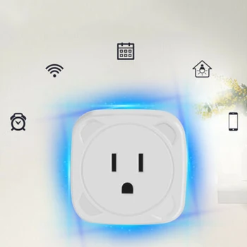 

Voice Control Wifi Smart Plug Socket 1100W Home Phone App Remote Control Outlet
