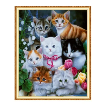 

Meian Cat full square diamond 5D DIY Diamond art 3D Diamond painting Kit cross stitch diamond mosaic photo home decor