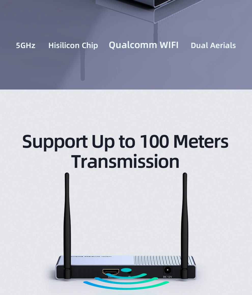 Unnlink 100 м беспроводной 5 ГГц wifi удлинитель с локальным выходом FHD1080P передатчик приемник передача инфракрасный удаленный сигнал для ТВ