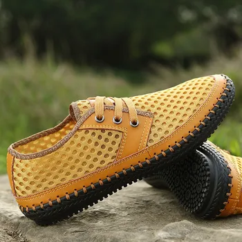 

Summer Large Size Men's Casual Shoes Light Breathable Wear-resistant Non-slip Outdoor Walking Shoes Mesh Shoes Zapatos De Hombre