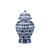 FREE SHIPPING Chinese Antique Ceramic Qing Qianlong Mark Blue And White Porcelain Ginger Jar Temple Jar Vase with Lid 1