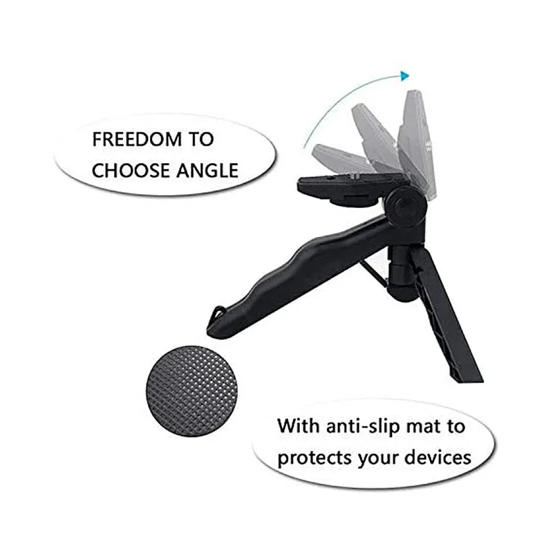 Camera Tripod Tripods for Gopro Hero 12 11 10 9 8 7 6 5 4 3 2 Black Portable Table for Go Pro SJ4000 YI 4K EKEN H9R Accessories