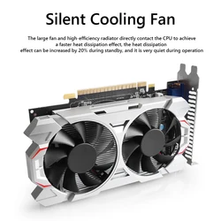 Carte graphique NVIDIA GTX 750ti, 4 go GDDR5, 128 bits, Ultra haute définition, pour ordinateur de bureau et de jeu, silencieuse 