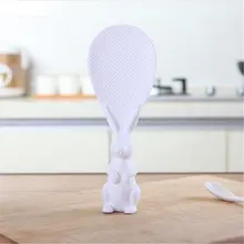 Мультфильм кролик Стенд Тип Вертикальная антипригарная рисовая ложка пластиковые лопатки для риса Инструмент Кухонные гаджеты