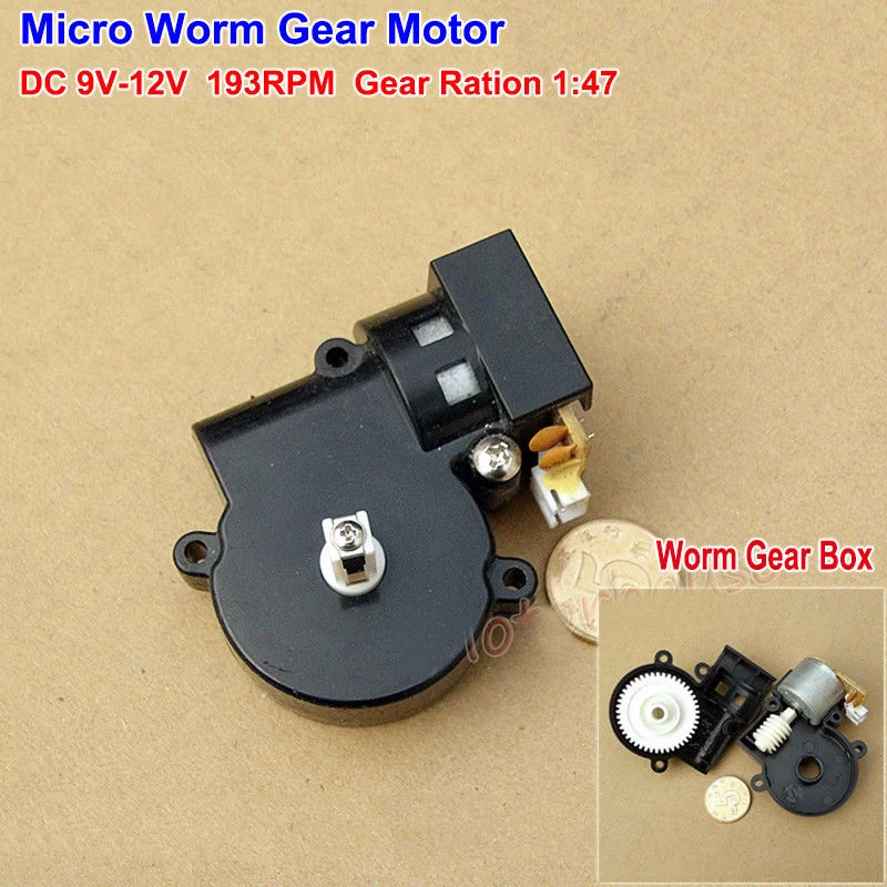 DC 9V-12V 193RPM медленная скорость мини микро 310 турбо коробка передач червь редукция