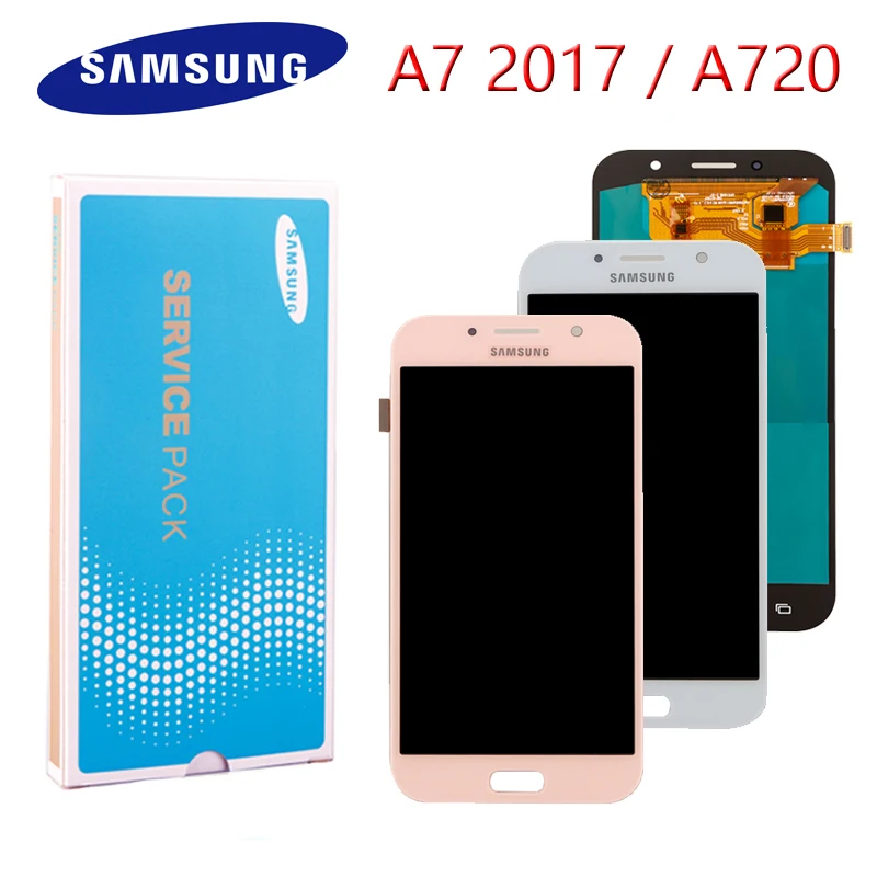 Оригинальный ЖК дисплей 5 7 дюйма для Samsung Galaxy A7 2017 A720 A720Y A720F дигитайзер сенсорного