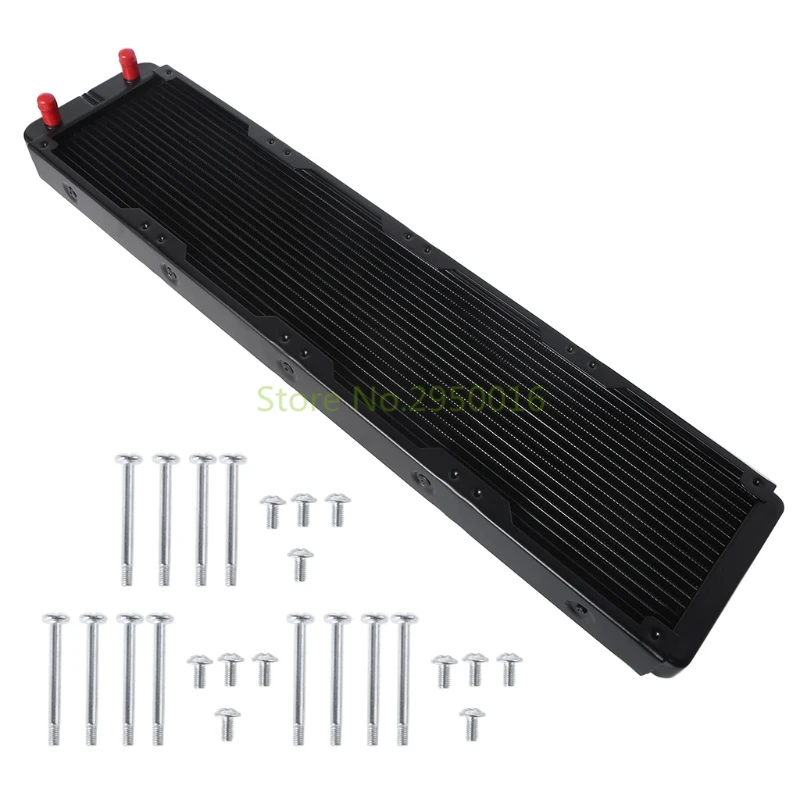 Dissipador de Calor Refrigerando Líquido do Permutador de Calor de Alumínio da Tubulação 18 do Radiador de Água de 360 480 mm para o Sistema Fresco da Água do pc da Cpu - Imagem 6