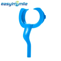 EASYINSMILE Dental Mouth Opener HVE Suction Droplets Cheek Lip Retractor Suction Autoclavable Reduce Cross-Contamination Blue