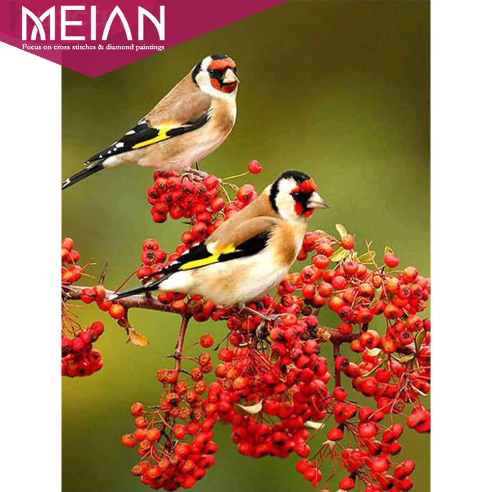 Meian Animal 5d алмазная картина полная дрель круглый животный алмаз искусство вышивка