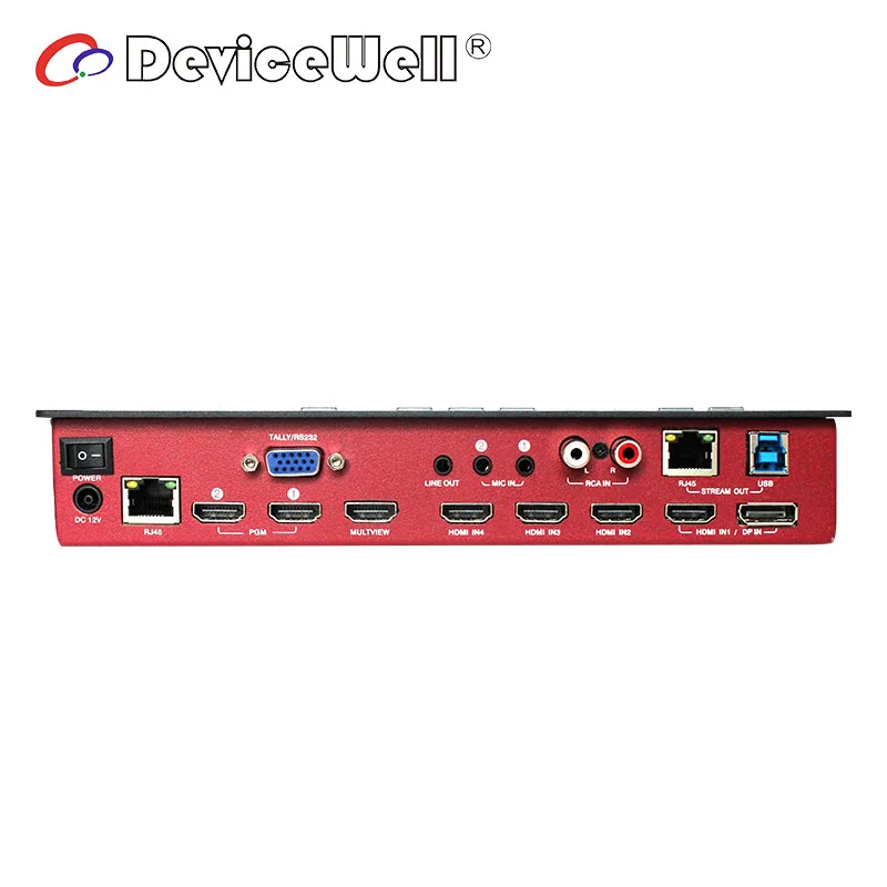Переключатель прямого эфира DeviceWell HDS7105 HDMI 4 * + 1 DP входы переключатель потокового