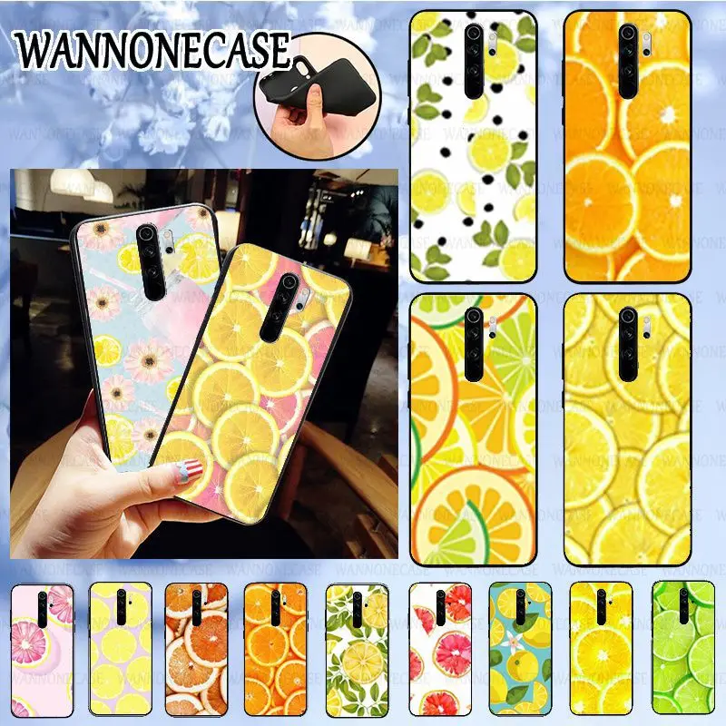 black Phone Case Cover Shell For Redmi 7 Note8pro note7 4A 4X 5A S2 6A Note8 Mobile LEMON FRUIT | Мобильные телефоны и