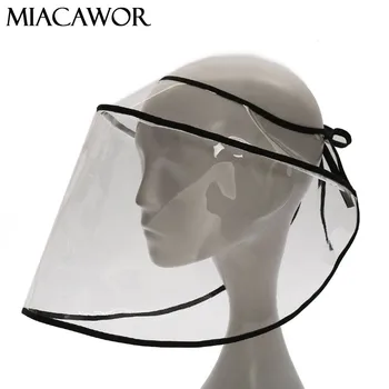 

Protective Face Mask Cap Bucket Hat Cover Anti-Spitting Splash Hat Windshield Cover Face Shield Fisherman Hat For Women Men 007