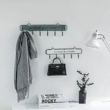 

Creative Home Hallway Key Hook Wall Hanging Decorative Storage Coat and Cap Door Wall Hanger Storage Rack plastic slat wall hook