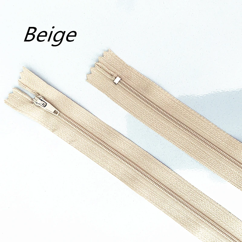 10pcs10/15/18/20/25/30/35/40/50/55/60cm(4inch-24Inch)NylonCoilZippersTailorSewerCraftCrafter