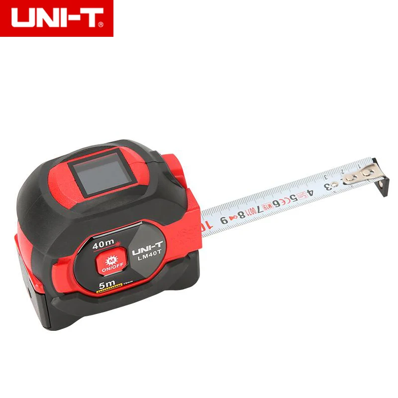 UNI-T LM40T 2-в-1 лазерная рулетка высокоточный лазерный дальномер инфракрасная рулетка измерения ручной электронной линейкой