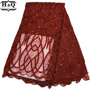 

H&Q French Tulle Lace Glitter Sequin Lace Embroidered Lace African Net Lace Nigerian Party Lace Fabric For Wedding Lace Gown