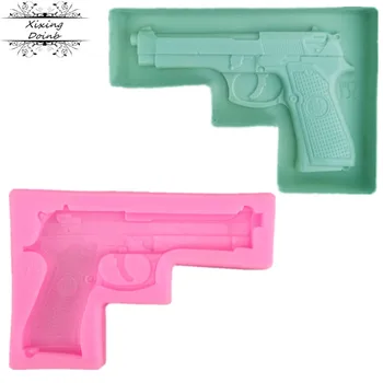 

Gun Toy Pistol Shape Fondant Cake Silicone Mold 3D Embossed Chocolate Mould Pastry Biscuits Molds DIY Kitchen Baking Tools