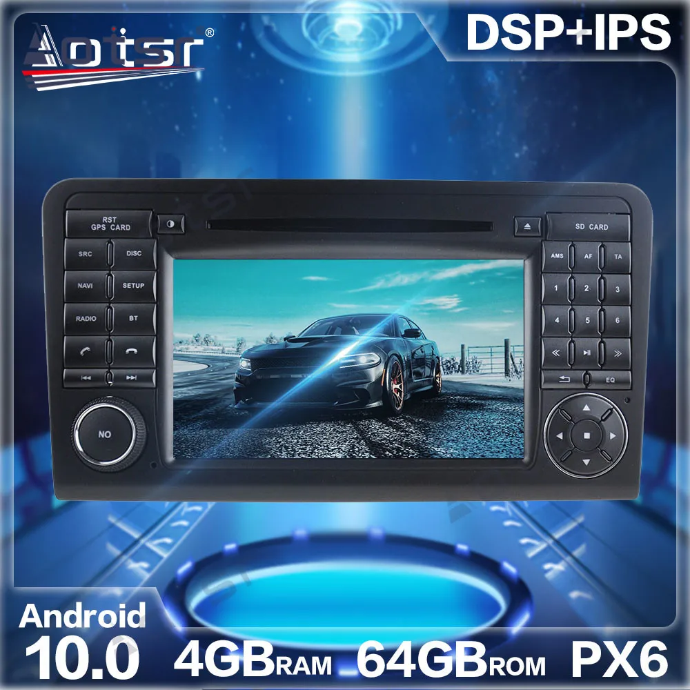 Автомагнитола Benz ML300/ML350/ML450/ML500 2005 2012 Android 10 0 4 + 64 ГБ GPS навигация|Мультимедиаплеер