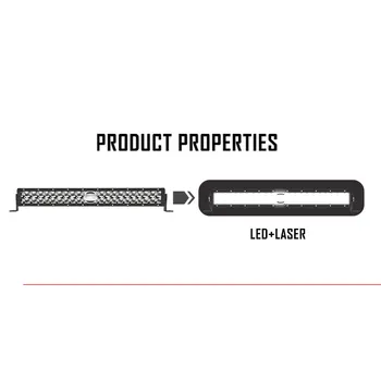 

2xrows LED+Laserhead Driving lightbar
