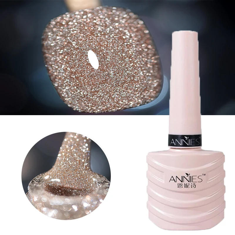10ml Glitter Nail Gel Polish Primer UV Nail Gel Varnish Top Coat Soak Off UV LED Gel Shiny Silver Nail Lacquer DIY Nail Polish
