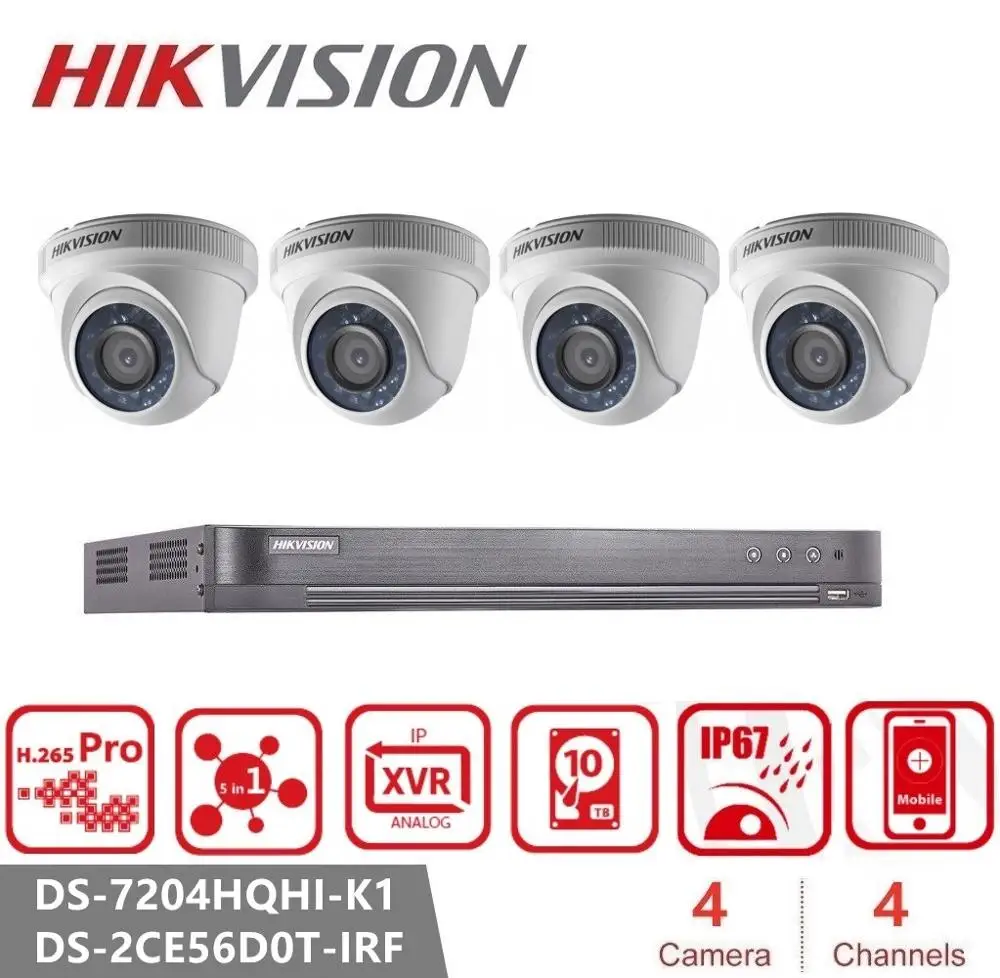 Hikvision 2MP Крытый P2P Onvif видео CCTV безопасности наблюдения день/ночное видение камеры