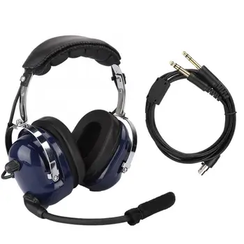 

Aviation Headset Professional General Aviation Headset Dual Plug Pilot Headphone 3.5mm Noise Reduction Headset for Pilots Parts