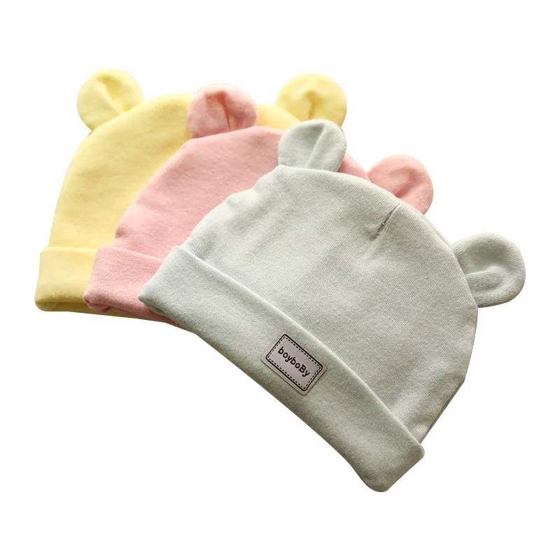 

Newborn Baby Hat Elastic Knitied Cotton Cap For Girls Boys babies 0-3 months Infant Cute Hats Pure Toddler Infant Beanies