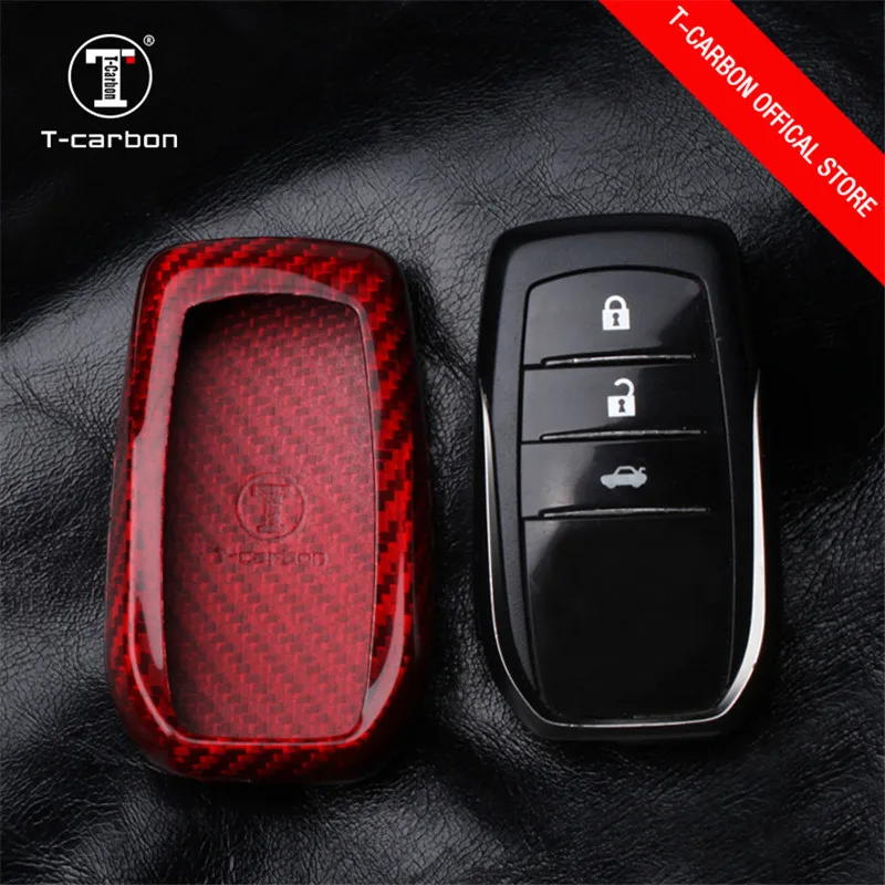 Чехол для ключей из углеродного волокна Toyota 86 RAV4 Reiz Crown Lewin YARIS CALLORA CAMRY HANLANDER Prado Land