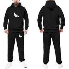 

Pigeon Bird Tracksuit Set Anatomy of A Pigeon Fashion Sweatsuits Men Sweatpants and Hoodie Set Gym