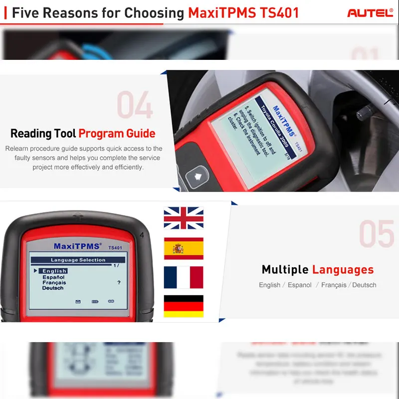 Autel MaxiTPMS TS401 Tire Pressure Monitoring