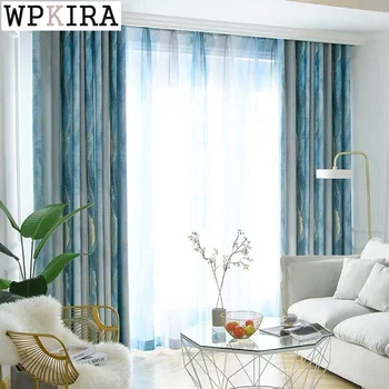 

Nordic Luxury Gradient Curtain for Living Room Stripe Curtain for Bedroom Soft Fabric Blackout Drape Window Blinds S424#40