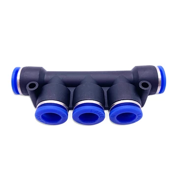 

Pneumatic fittings five-way connector PK 4mm-12mm air water hose tube one-touch straight plug plastic quick connector fittings