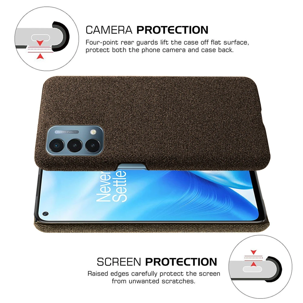 

Luxury Febric Antiskid Cover For OnePlus Nord N200 CE N10 5G N100 Funda Business Case For One Plus 1+ Nord CE N200 5G Capa Coque