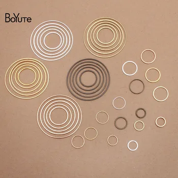 

BoYuTe (100 Pieces/Lot) 9 Sizes Metal Brass Jump Ring Connector Charms DIY Jewelry Accessories Handmade Earring Materials