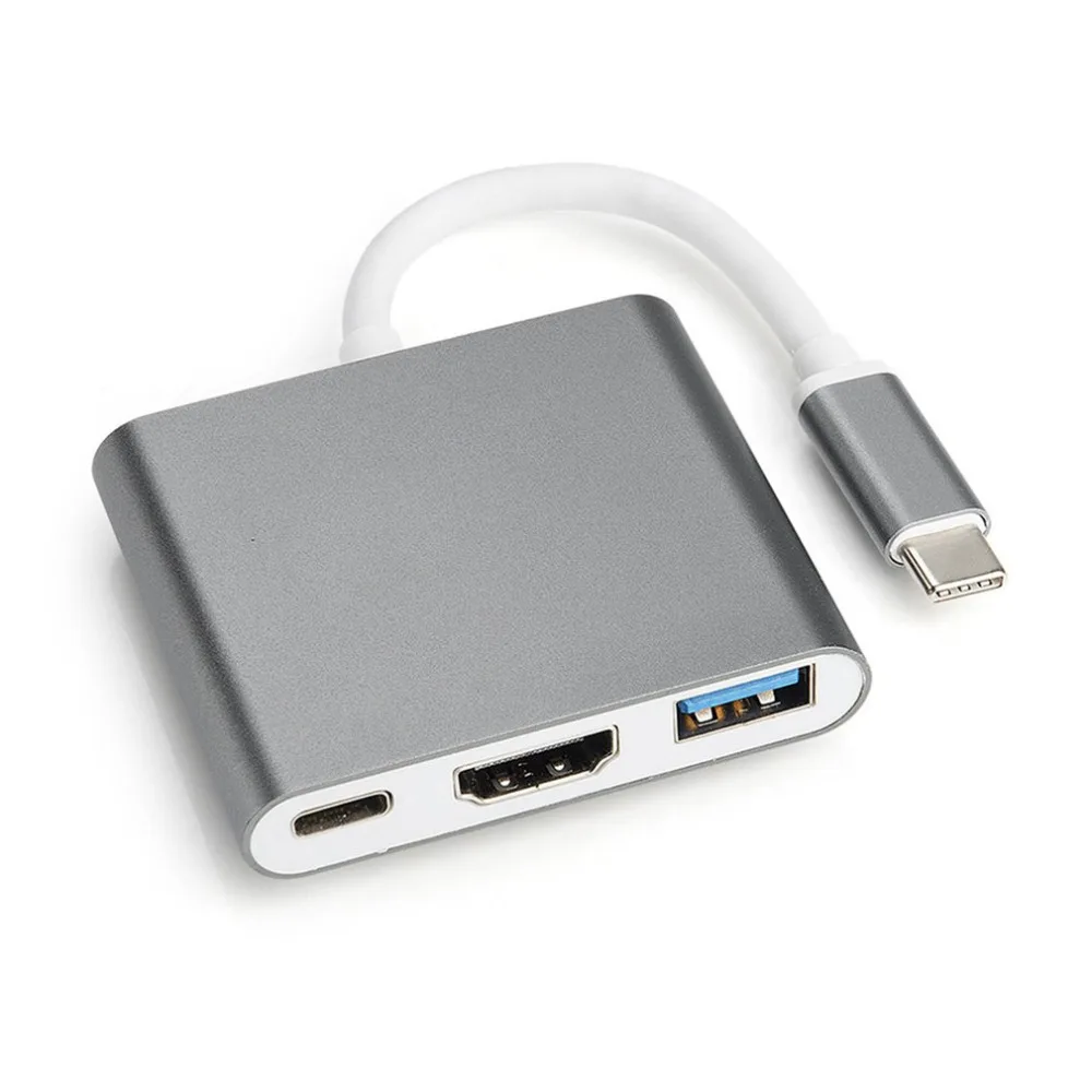 USB C концентратор к HDMI адаптер для Macbook Pro/Air Thunderbolt 3 концентратор USB Type C к HDMI 4K USB 3,0 порт USB-C питания