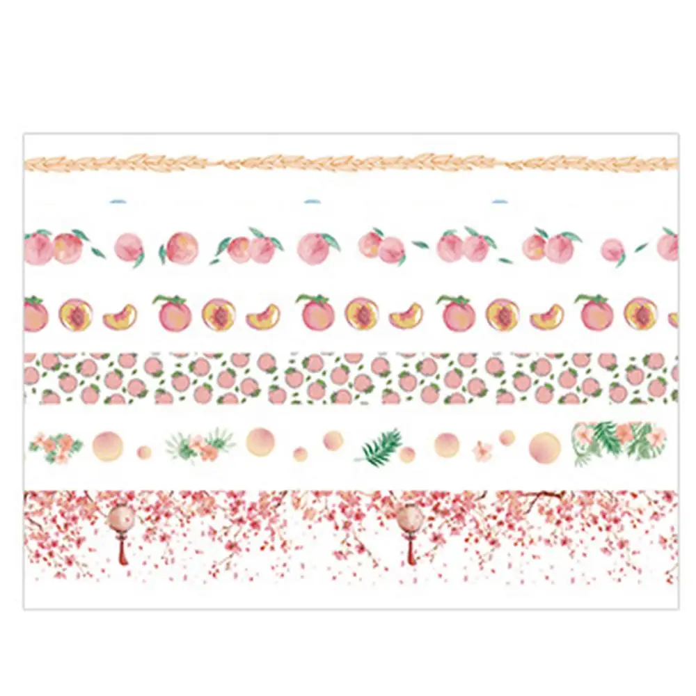 Наклейки 5 шт. красивый цветок Васи бумажная лента наклейки DIY Скрапбукинг дневник альбом декор - Цвет: C