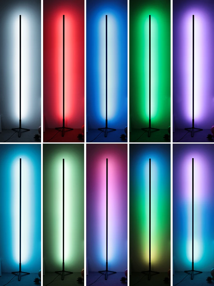 Цветная Напольная Лампа с регулируемой яркостью современный RGB светодиодный