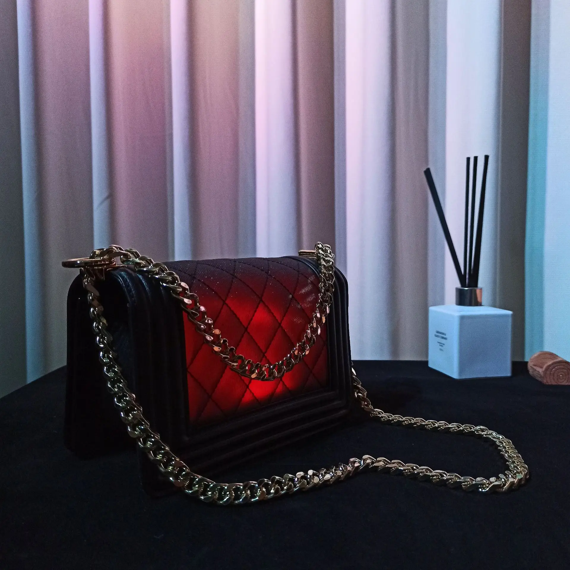 

2020 New Style WOMEN'S Bag Smart LED Shining Night Bag Mobile Phone APP Control Shoulder Bag Disco Dancing Black Science And Tec