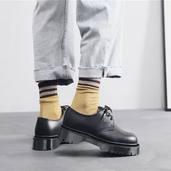 

Women Boots High Platform Spring Autumn Oxfords High Quality Ladies Leather Shoes Martins Comfortable Casual Women Boots New
