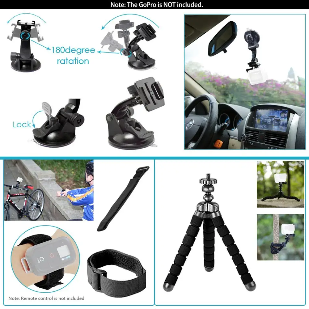 Neewer for GoPro Accessories Set for Go Pro Hero 8 7 6 5 4 Black Mount for Xiao Yi 4k Mijia Case for Sjcam Action Camera-2