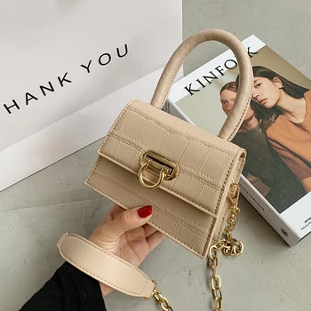 

HOT Korean Design Fashion Stone Pattern Square Bag Handbag Shoulder Bag Messenger Bag Width 15cm Height 10cm Thickness 5cm