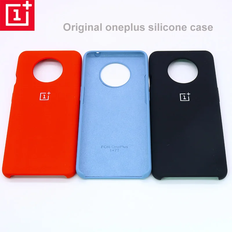 Oneplus-Funda de silicona líquida Original 7T, acabado suave, cubierta protectora, piel de bebé, tacto sedoso