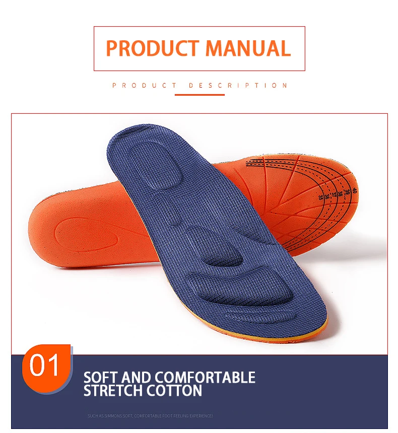 Insoles for Shoes Memory Foam Arch Support Flat Feet 