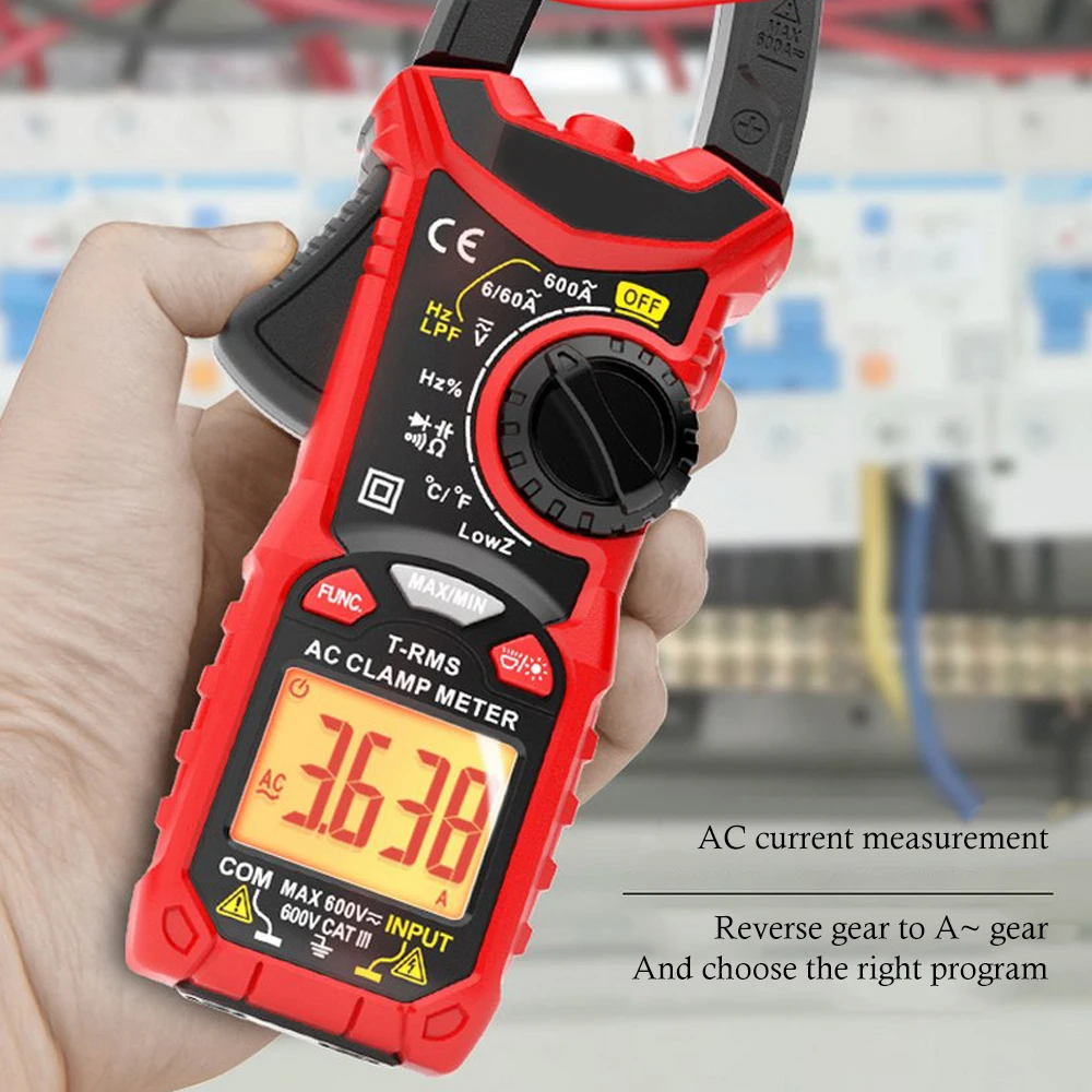 Digital Ammeter AC/DC Amp Meter HT206A/HT206B Clamp Meter Voltmeter