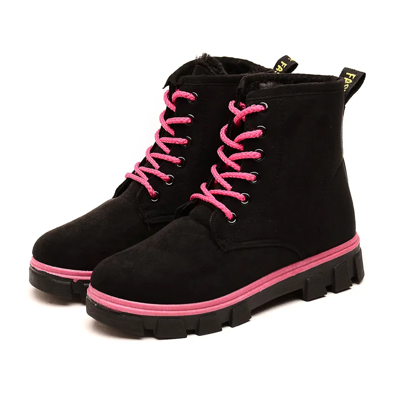 

2018 Winter New Style Snow Cotton Boots Women's Boots Warm Korean-style plus Velvet British-Style Martin Boots a Generation of F