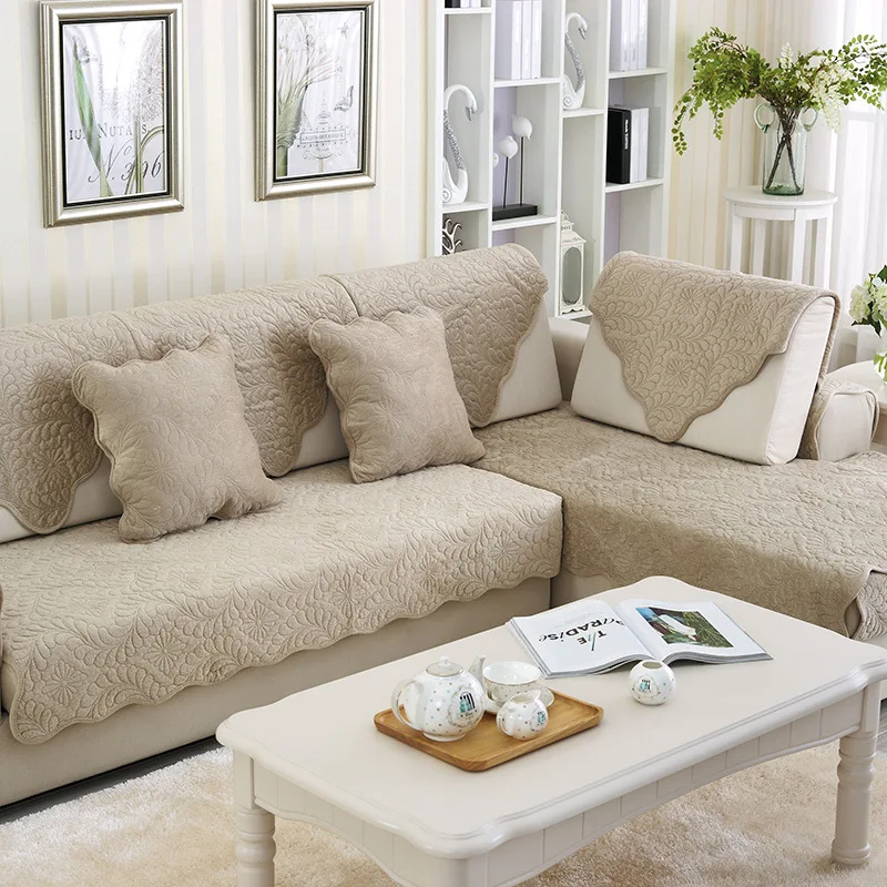 Твердые дивана Наволочка на подушку плюшевые диван полотенце ткань угловой диван коврик декора гостиной сиденья CX538